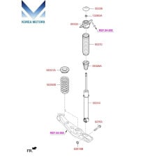 mobis rear shock absorber for hyundai tucson tl 2015-18
